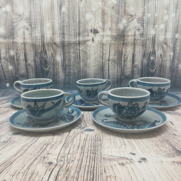 Vintage Ken Edwards Tonala Hand Painted Stoneware